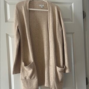 J. Crew Soft Beige Open-Front Cardigan